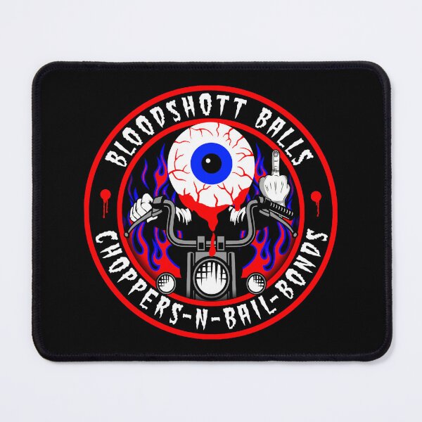 Item preview, BLOODSHOTT BALLS - CHOPPERS N BAIL BONDS designed and sold by Garden Of Nightmares.