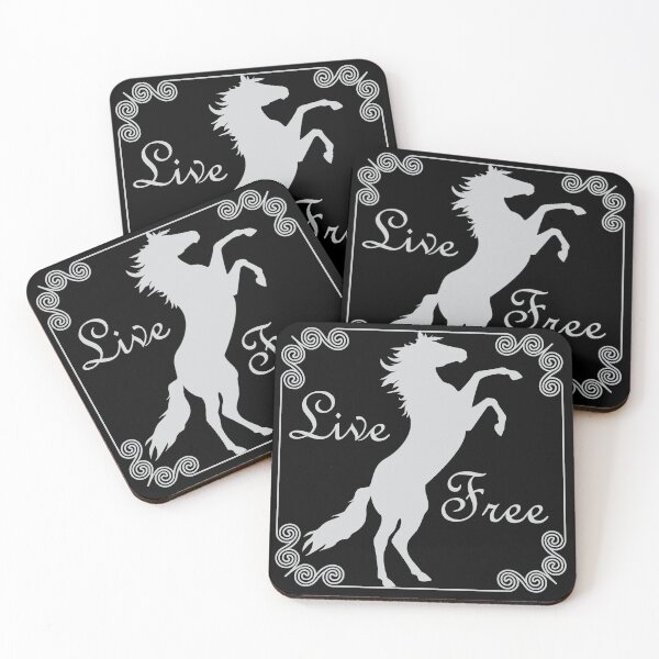 Item preview, Live Free | Rearing Horse  | NickerStickers on Redbubble designed and sold by NickerStickers.
