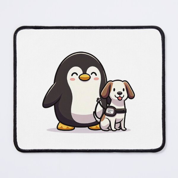 Item preview, Penguin with Service Dog designed and sold by Whimsical Design Space.