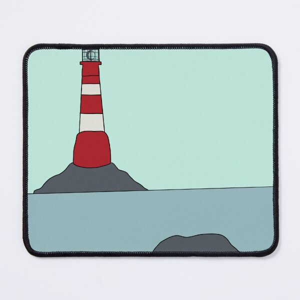 Item preview, Lighthouse in the Distance on Rocks in ocean designed and sold by shopzarajade.
