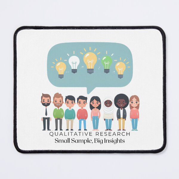 Item preview, Qualitative research small sample big insights designed and sold by Whimsical Design Space.