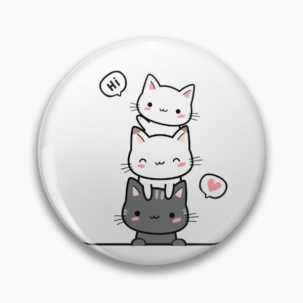 Item preview, Purrfect Hi – Stacked Cats Greeting designed and sold by GoldPerl.