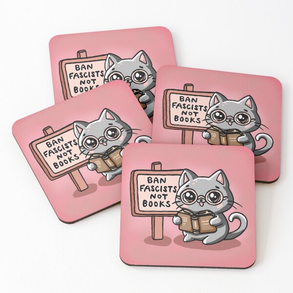Item preview, Ban Fascists Not Books - Support Literacy - Kawaii Illustration designed and sold by TweeSpark.