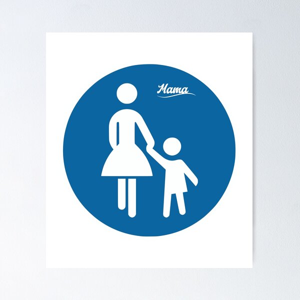 Item preview, Mother with child as traffic sign designed and sold by DirtyHandz.