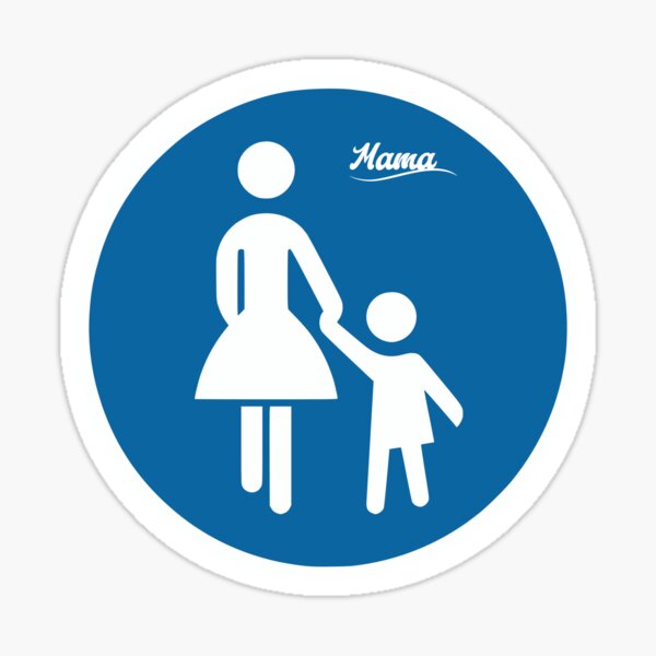 Item preview, Mother with child as traffic sign designed and sold by DirtyHandz.