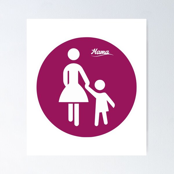 Item preview, Mother with child as traffic sign designed and sold by DirtyHandz.