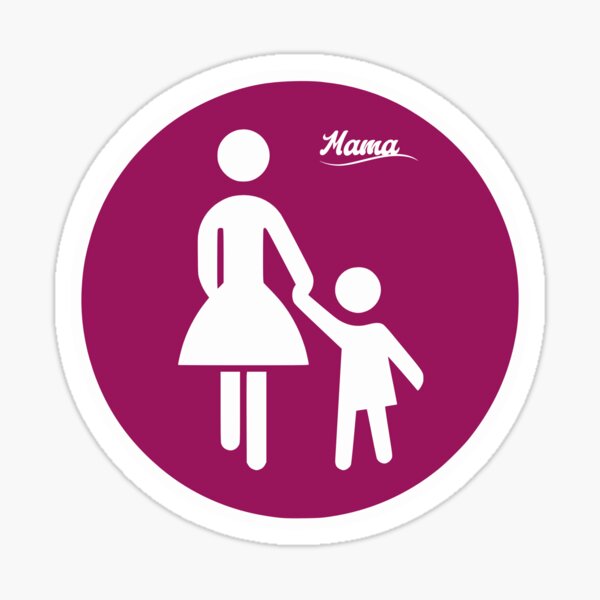Item preview, Mother with child as traffic sign designed and sold by DirtyHandz.