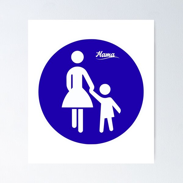 Item preview, Mother with child as traffic sign designed and sold by DirtyHandz.