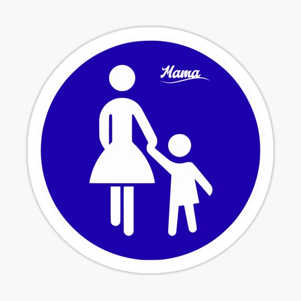 Item preview, Mother with child as traffic sign designed and sold by DirtyHandz.