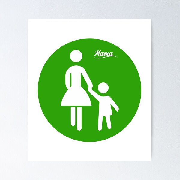 Item preview, Mother with child as traffic sign designed and sold by DirtyHandz.