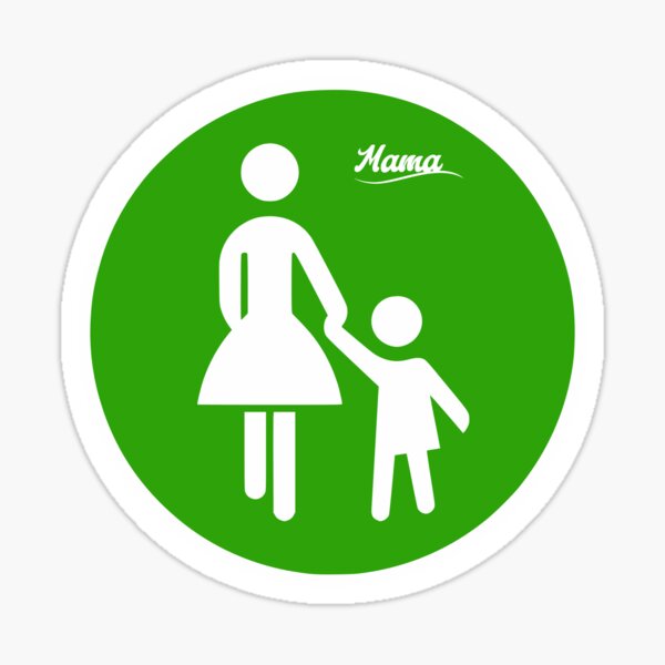 Item preview, Mother with child as traffic sign designed and sold by DirtyHandz.