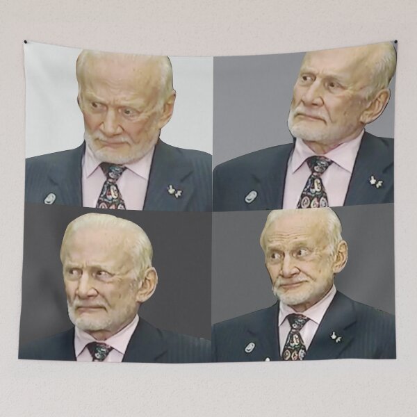 Item preview, current mood: Buzz Aldrin listening to Donald Trump talk about space designed and sold by Broserpina.