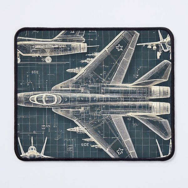 Item preview, MiG-29 Fighter Jet Blueprint Illustration designed and sold by Runway09.