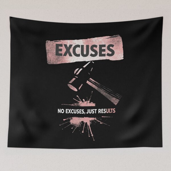 Item preview, No Excuses, Just Results designed and sold by FRADEX STORE.