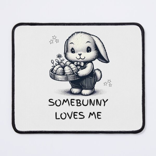 Item preview,  Easter Bunny Egg Hunter - Somebunny Loves Me - Minimalist Animal Art designed and sold by BeaverFriends.