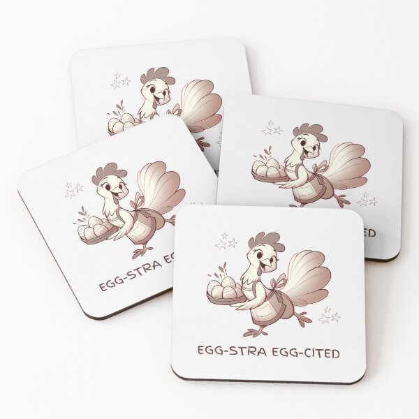 Item preview, Easter Chicken Egg Hunter - Egg-Stra Egg-cited - Minimalist Animal Art designed and sold by BeaverFriends.