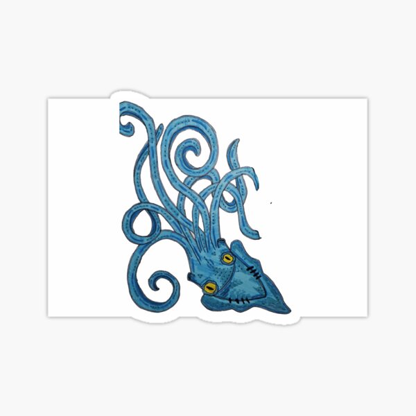 Item preview, The Blue Squid of Tranquility  designed and sold by Chisai Tori.