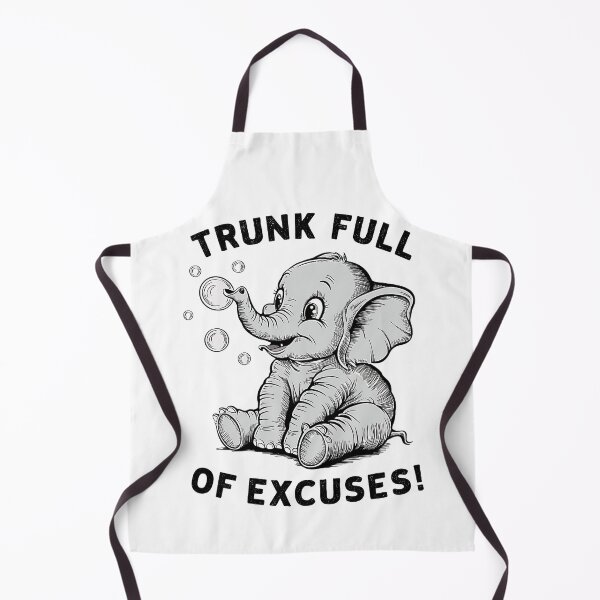 Item preview, Trunk Full of Excuses – Funny Baby Elephant designed and sold by Taans-Creation.