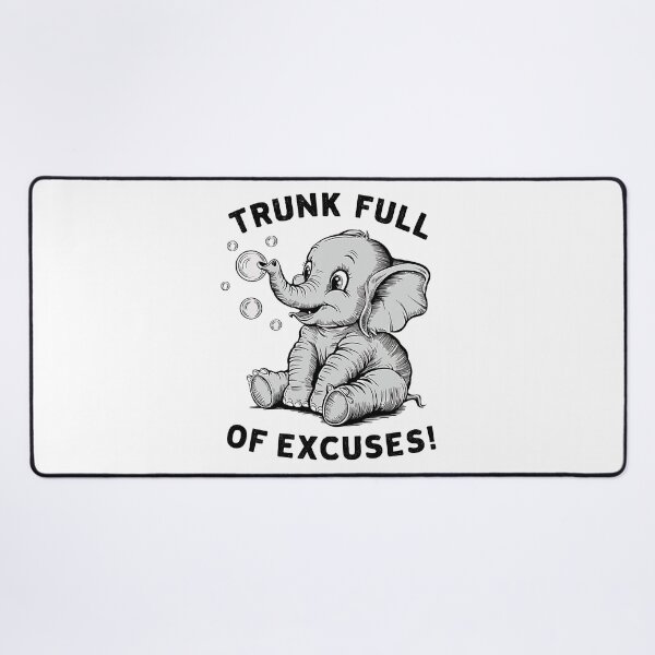 Item preview, Trunk Full of Excuses – Funny Baby Elephant designed and sold by Taans-Creation.