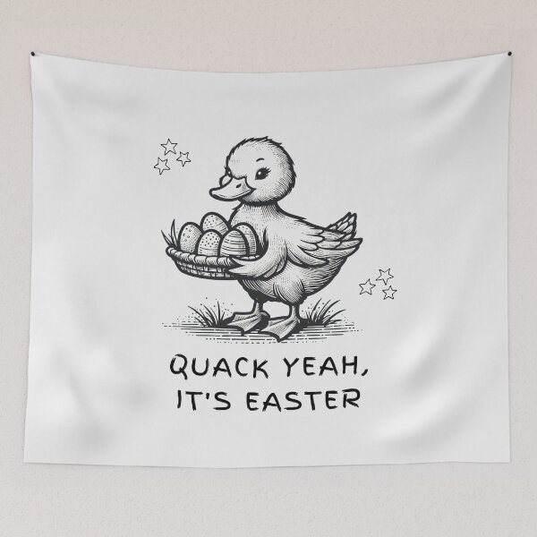 Item preview,  Easter Duck Egg Hunter - Quack yeah, it's Easter - Minimalist Animal Art designed and sold by BeaverFriends.