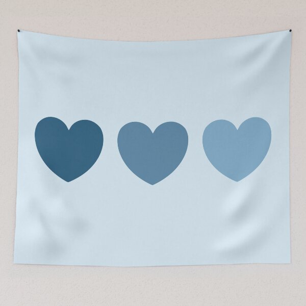 Item preview, 3 Hearts - Blue designed and sold by Lorelle Gifts.