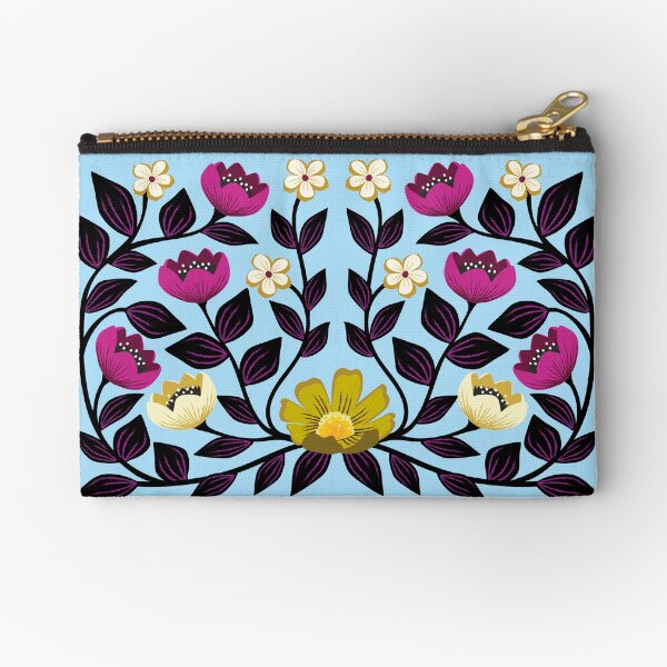 Item preview, Colorful light blue floral tulip design designed and sold by Jennifer Ladd.