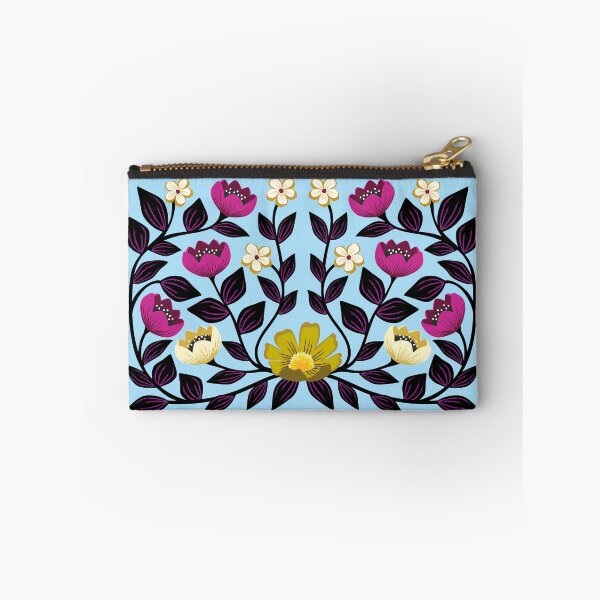 Item preview, Colorful light blue floral tulip design designed and sold by Jennifer Ladd.