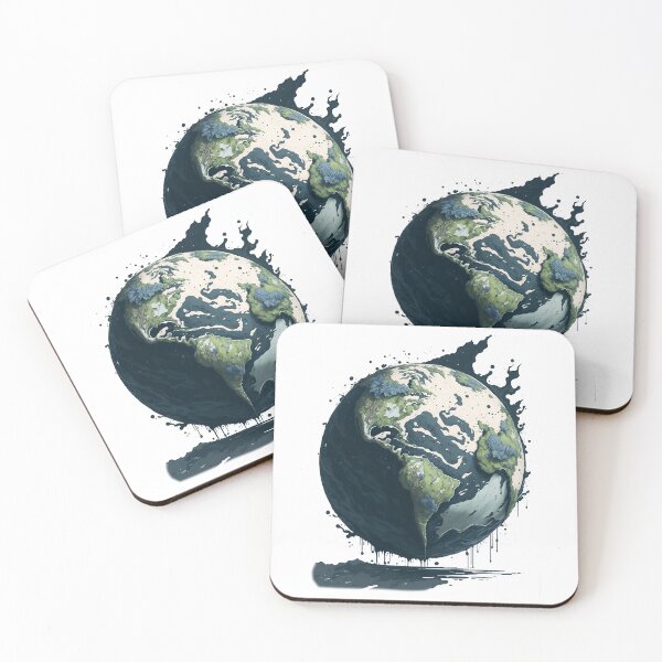 Item preview, Melting Earth: A Surreal Ink Drip designed and sold by Dr-Kane.