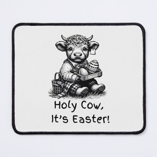 Item preview, Easter Cow Egg Hunter - Highlight Cow - Minimalist Animal Art designed and sold by BeaverFriends.