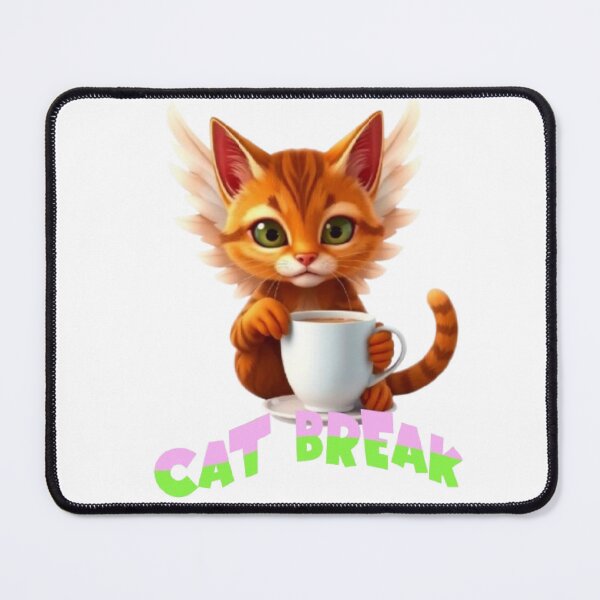Item preview, Angelic Cat Having Coffee Break designed and sold by DivineHaven.