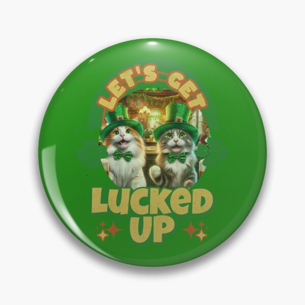 Item preview, Let's get lucked up with two cute kitties designed and sold by MTeesGA.