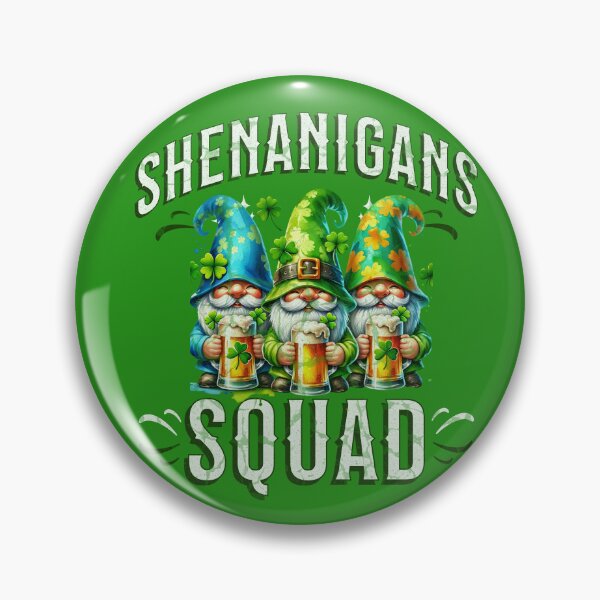 Item preview, Shenanigans squad three happy little dudes, some beers and some shamrocks designed and sold by MTeesGA.