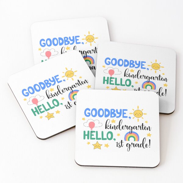 Item preview, Goodbye Kindergarten Hello 1st Grade Cute Preschool Graduation Print designed and sold by AnnaVioletStore.