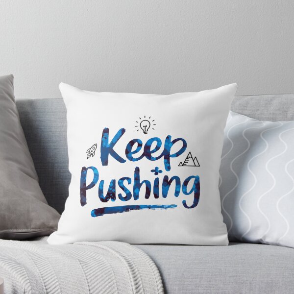 Item preview, Keep Pushing - Cute Watercolor Motivational Quotes designed and sold by RiceArtShop.
