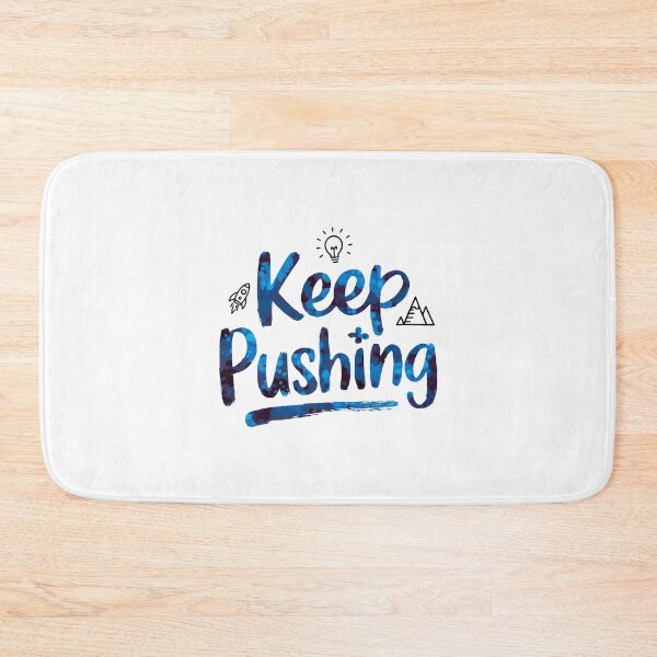 Item preview, Keep Pushing - Cute Watercolor Motivational Quotes designed and sold by RiceArtShop.