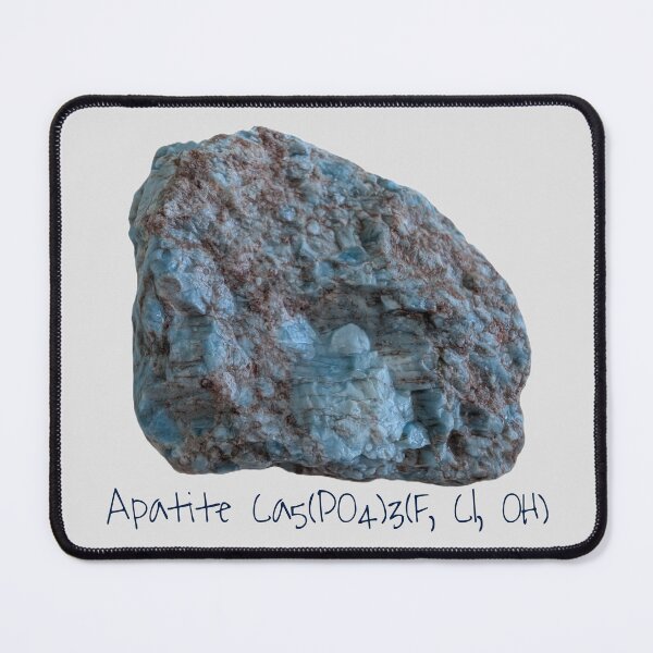 Item preview, Apatite Mineral, Blue with Chemical Formula designed and sold by STEM Factually.
