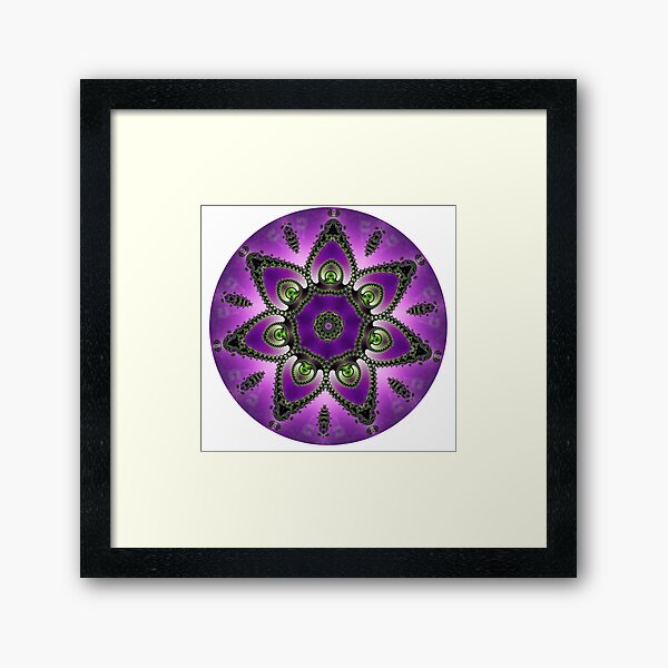 Item preview, Purple fractal Mandala designed and sold by OrigamiMochi.