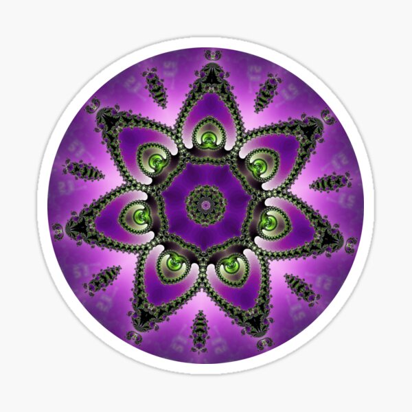 Item preview, Purple fractal Mandala designed and sold by OrigamiMochi.
