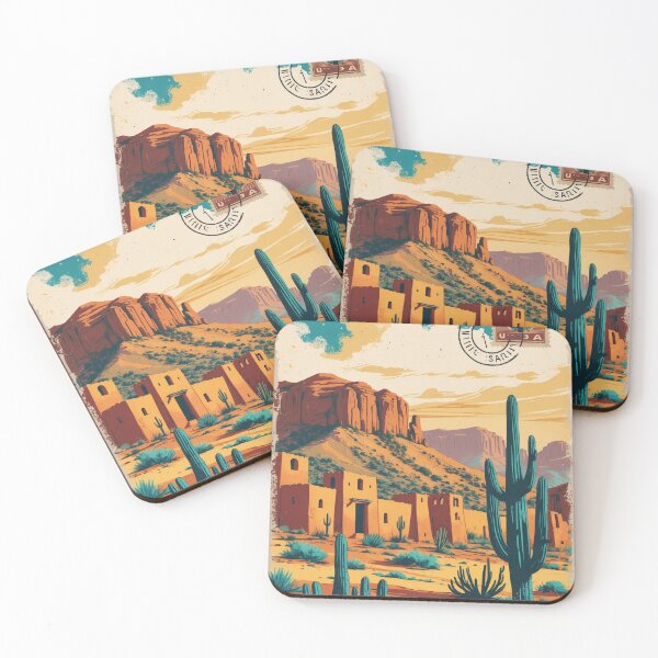 Artikelvorschau, New Mexico USA Vintage Reise Retro Postkarte Design entworfen und verkauft von TravelPostcardGems.