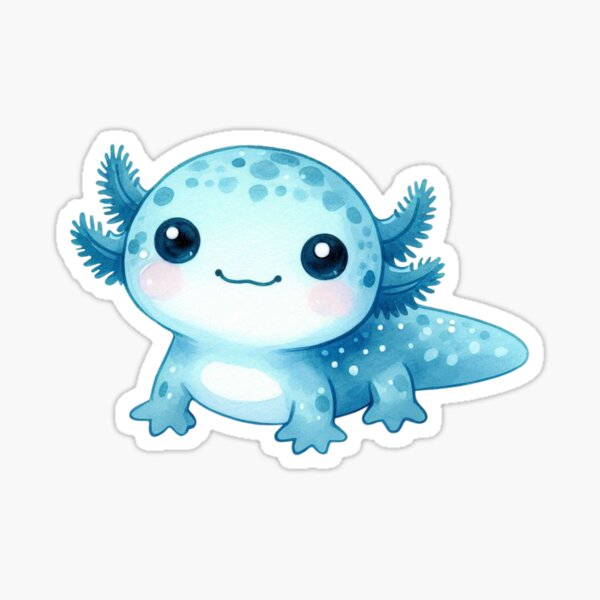 Item preview, Happy axolot blue designed and sold by Pe-peach.