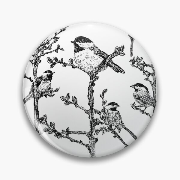 Item preview, Flock of chickadees designed and sold by Thomas-Duane.