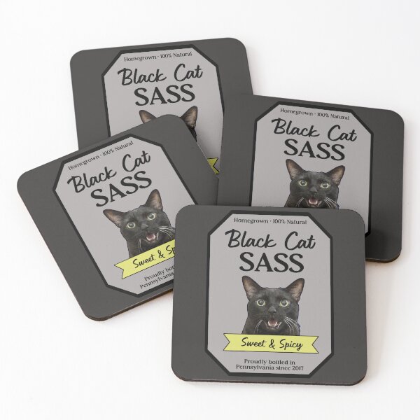 Item preview, Black Cat Sass • Featuring Manny Halloween Cat designed and sold by MannyShop.