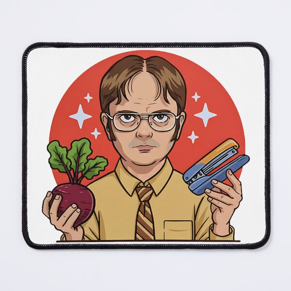 Item preview, Funny Office Character with Beet and Stapler - Quirky Pop Culture Art designed and sold by Greemo03.