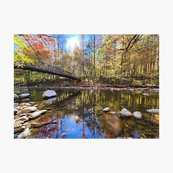 Item preview, Gatlinburg, TN - Bridge Overlooking River  designed and sold by MysticalMayhem8.