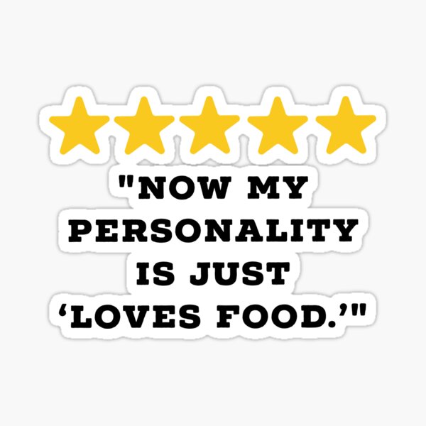 Item preview, Food Lover Reviews Funny 5 Star Review #3 designed and sold by Jollys-ArtShop.