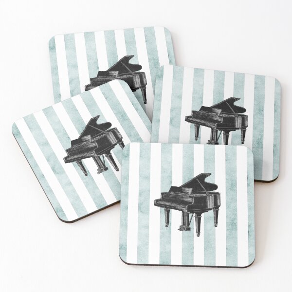 Item preview, Grand Piano Sea Blue Stripes designed and sold by AtriumHouse.