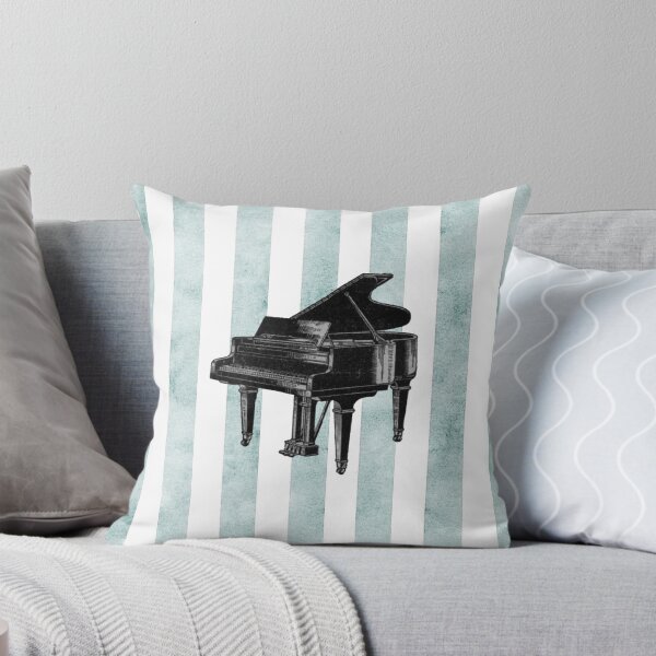 Item preview, Grand Piano Sea Blue Stripes designed and sold by AtriumHouse.