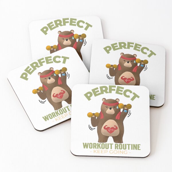Item preview, Perfect workout routine reminder with bear cartoon designed and sold by LaUnArt.