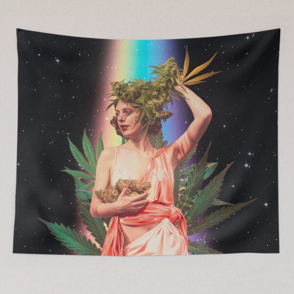 Item preview, Psychedelic Rainbow Weeds designed and sold by Dani Moffet.
