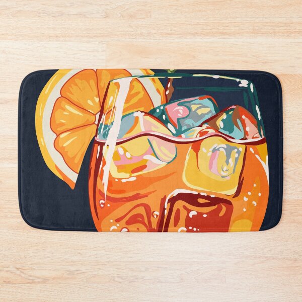 Item preview, Hawaiian Cocktail, Fresh Orange Fruity Mimosa, Pop of Color Food Bohemian Eclectic Modern Drink designed and sold by 83oranges.com.